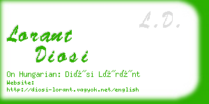 lorant diosi business card
