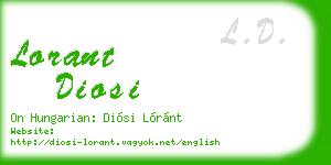 lorant diosi business card